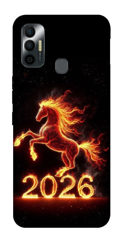 Чохол на TECNO Spark 7 Red Fire Horse ver.1 фото 1 з 1