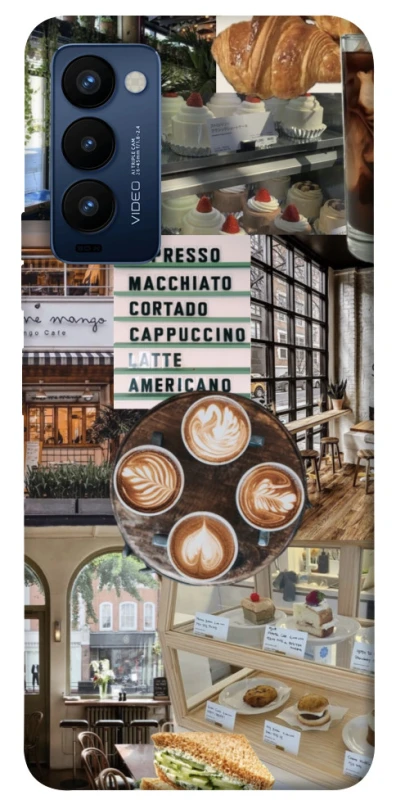 Чехол на TECNO Camon 18 Coffee collage ver.5 фото 1 из 1
