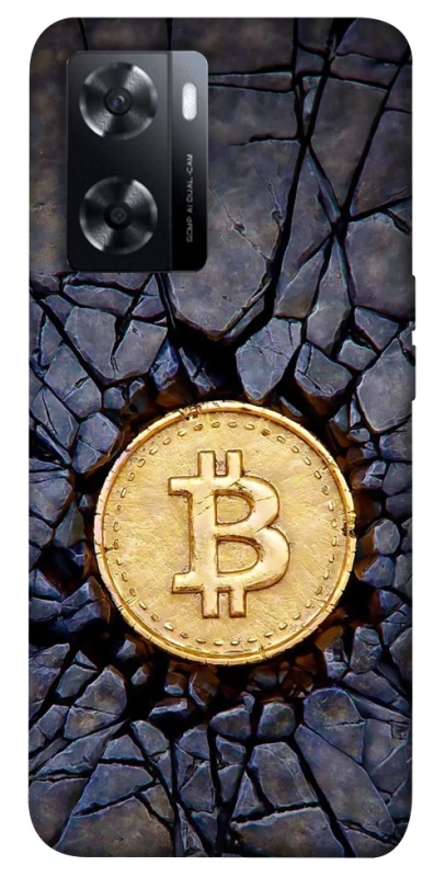 Чехол на Oppo A57s Bitcoin cracks фото 1 из 1