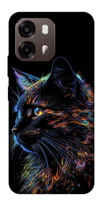Чохол на Oppo A6 Чорний кіт фото 2 з 2