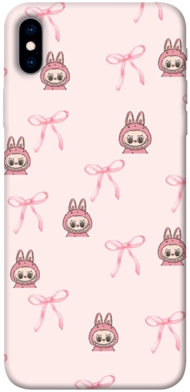 Чехол на Apple iPhone XS Max (6.5") Pink bows and Labubus фото 1 из 1