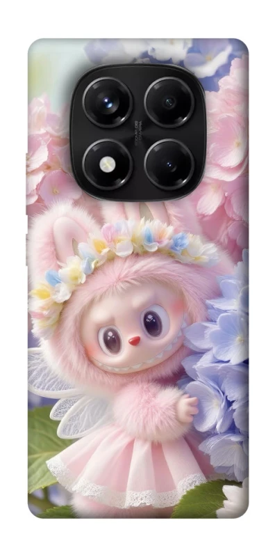 Чохол на Xiaomi Redmi Note 14 Pro 5G Labubu & Flowers ver.1 фото 1 з 1