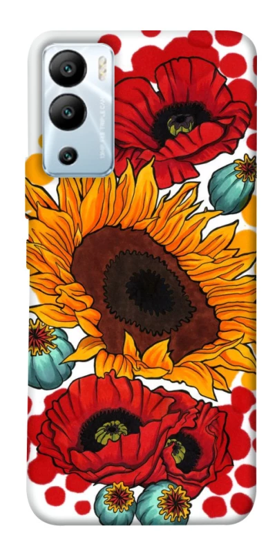 Чохол на Infinix Hot 12i Соняшники та маки фото 1 з 1