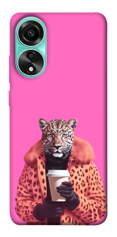 Чехол на Oppo A78 4G Леопард с кофе фото 1 из 1