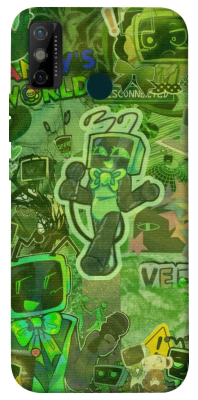Чехол на TECNO Spark 6 Go Dandysworld tv green theme фото 1 из 1