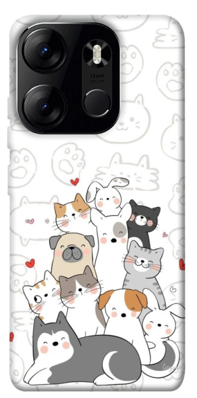 Чохол на Tecno Spark Go 2023 Funny Pets фото 1 з 1