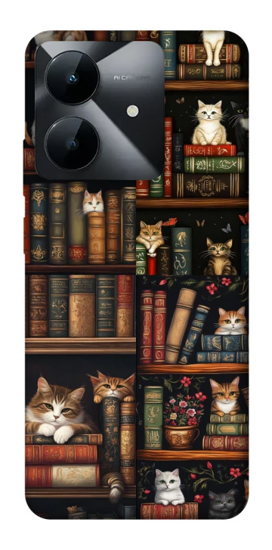 Чехол на Realme Note 60x Cats & Books фото 1 из 1