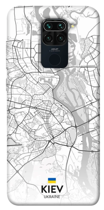 Чехол на Xiaomi Redmi Note 9 / Redmi 10X Kiev white map фото 1 из 1