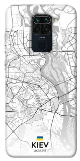 Чехол на Xiaomi Redmi Note 9 / Redmi 10X Kiev white map фото 1 из 1