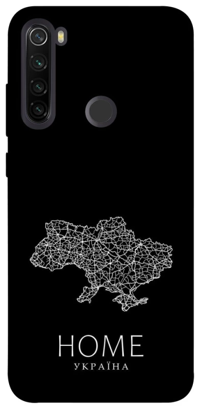 Чохол на Xiaomi Redmi Note 8T Ukraine black map фото 1 з 1