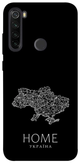 Чохол на Xiaomi Redmi Note 8T Ukraine black map фото 1 з 1