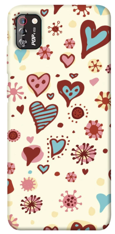 Чохол на TECNO POP 4 Pro Pretty hearts фото 1 з 1