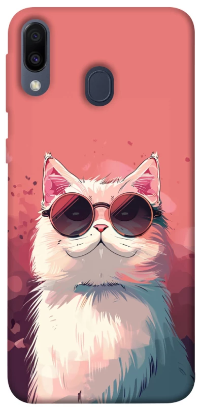 Чехол на Samsung Galaxy M20 Сat with glasses фото 1 из 1