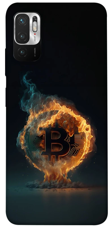 Чохол на Xiaomi Poco M3 Pro 4G / 5G Fire Bitcoin фото 1 з 1