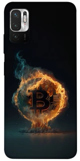 Чохол на Xiaomi Redmi Note 10 5G Fire Bitcoin фото 1 з 1