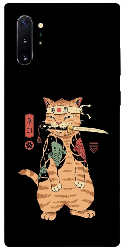 Чохол на Samsung Galaxy Note 10 Plus Кіт-самурай фото 1 з 1