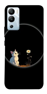 Чехол на Infinix Hot 12i Cat and flower фото 1 из 1