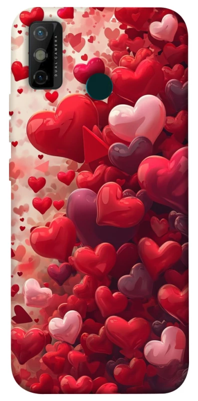 Чохол на TECNO Spark 6 Go Many hearts фото 1 з 1