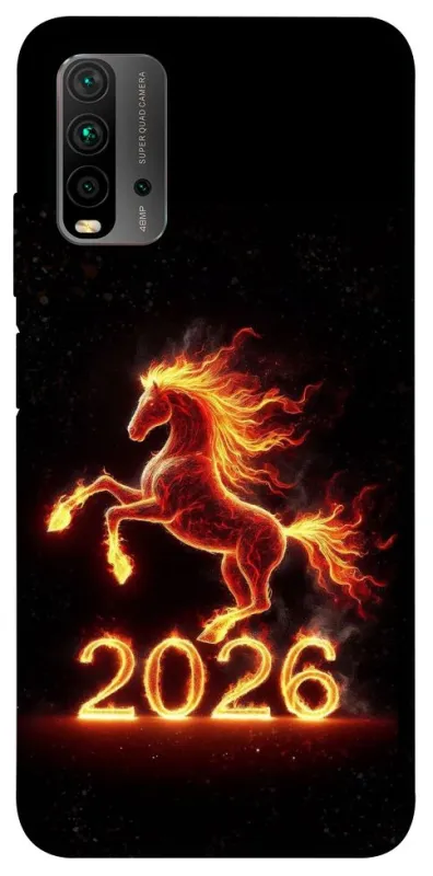 Чохол на Xiaomi Redmi 9T Red Fire Horse ver.1 фото 1 з 1