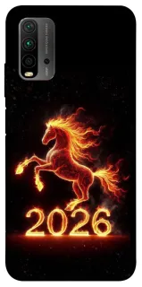 Чохол на Xiaomi Redmi 9T Red Fire Horse ver.1 фото 1 з 1