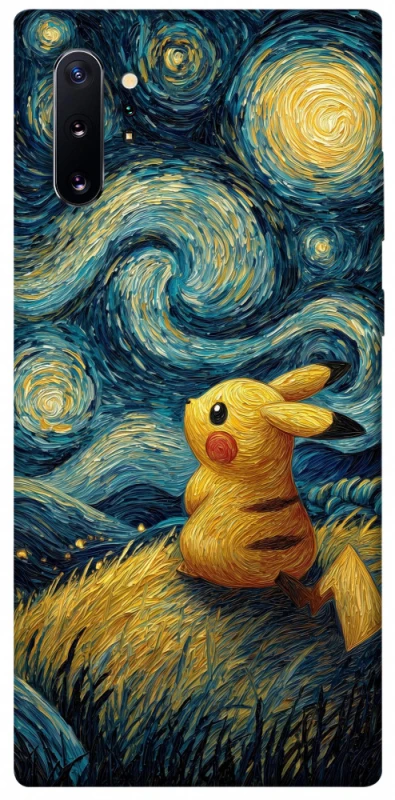 Чехол на Samsung Galaxy Note 10 Plus Pikachu and Van Gogh фото 1 из 1
