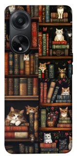 Чехол на Oppo A98 Cats & Books фото 1 из 1
