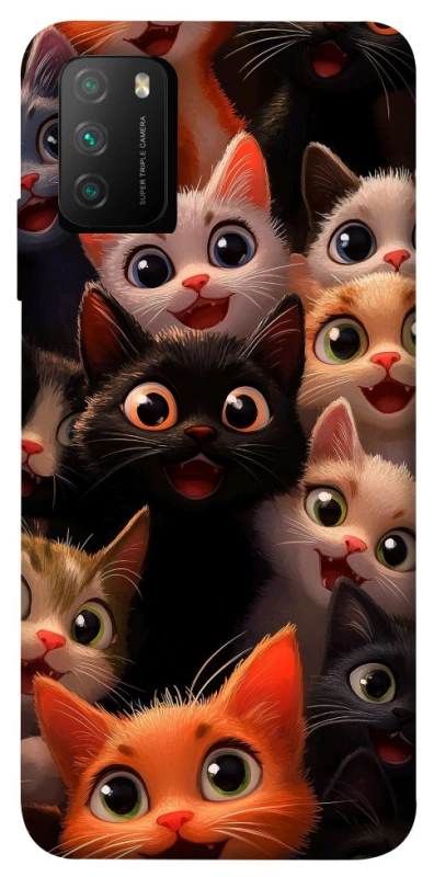Чохол на Xiaomi Poco M3 happy cats фото 1 з 1