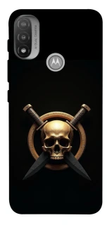 Чохол на Motorola Moto E20 Golden Skull фото 1 з 1