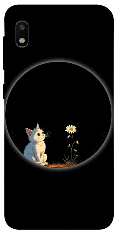Чохол на Samsung Galaxy A10 (A105F) Cat and flower фото 1 з 1
