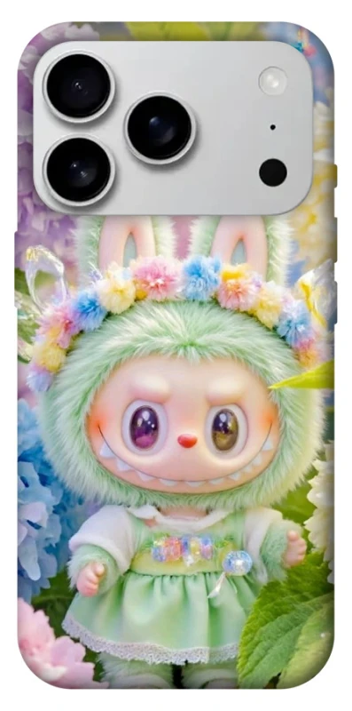 Чохол на Apple iPhone 17 Pro Max (6.9") Labubu & Flowers ver.2 фото 1 з 1