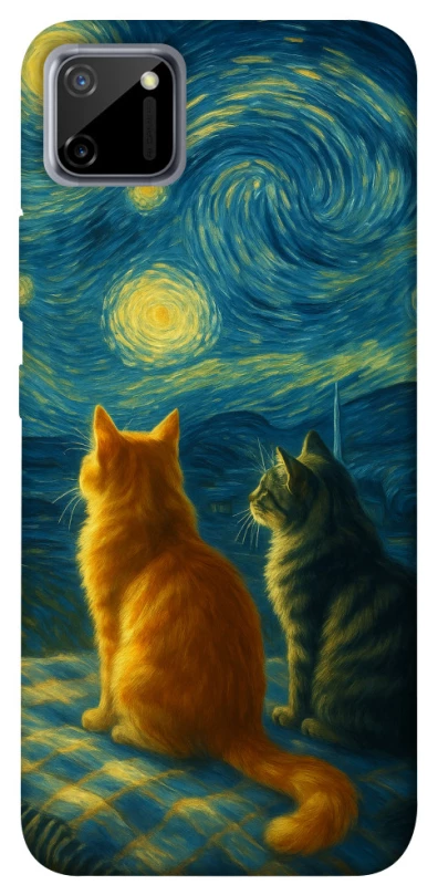 Чохол на Realme C11 Cats under the stars фото 1 з 1
