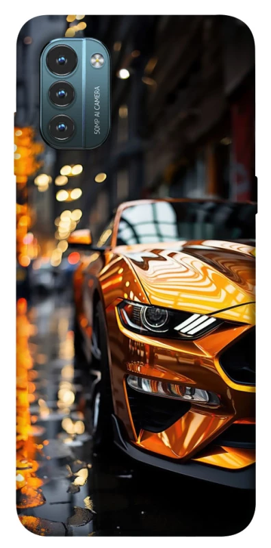 Чохол на Nokia G21 Golden sports car фото 1 з 1
