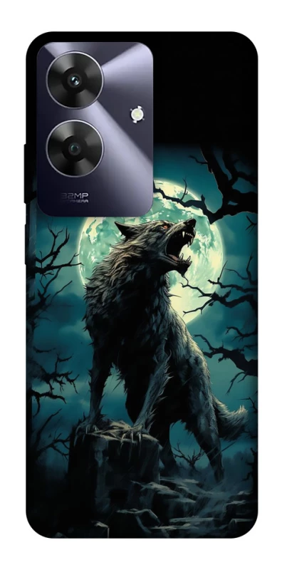 Чехол на Realme Note 60 Волк под луной фото 1 из 1