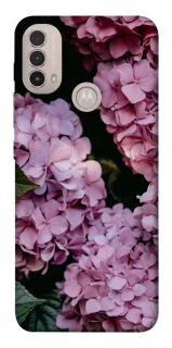 Чохол на Motorola Moto E40 Рожеві гартензії фото 1 з 1