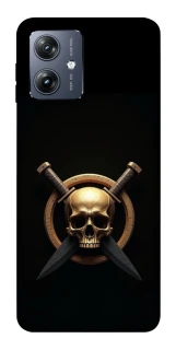 Чохол на Motorola Moto G54 Golden Skull фото 1 Чохол на Motorola Moto G54 Golden Skull фото 1 з 1