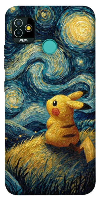 Чехол на TECNO POP 5 Pikachu and Van Gogh фото 1 из 1