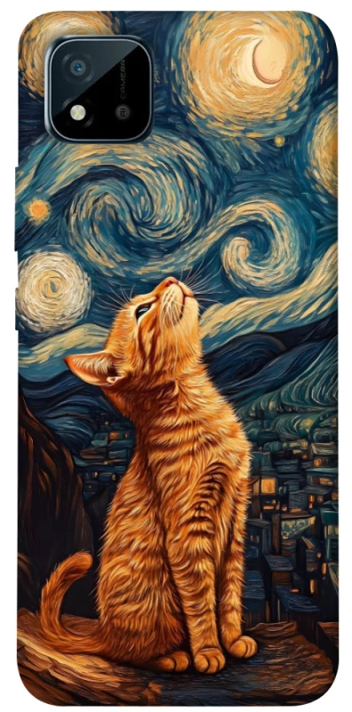 Чохол на Realme C20 van gogh cat фото 1 з 1