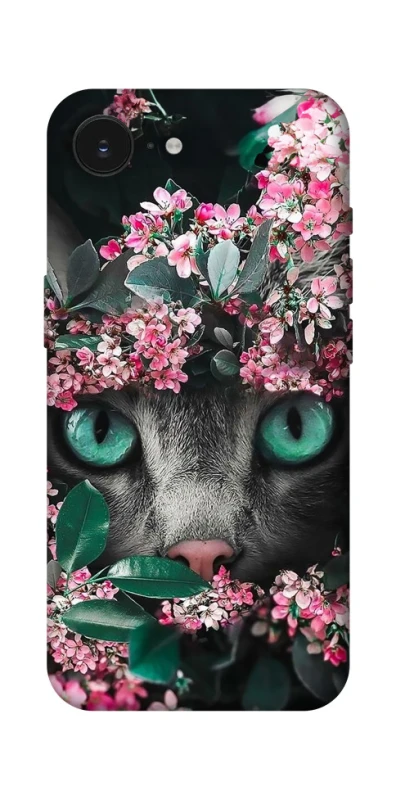 Чохол на Apple iPhone 17e (6.1") Кіт в квітах фото 1 з 1