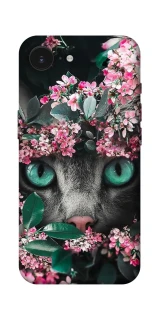 Чохол на Apple iPhone 17e (6.1") Кіт в квітах фото 1 з 1