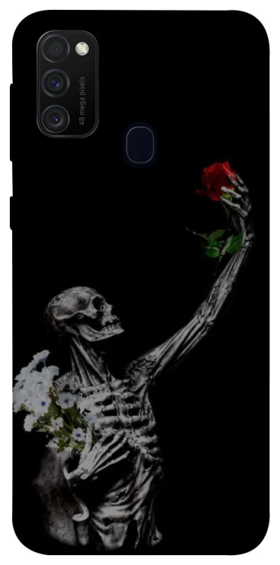 Чехол на Samsung Galaxy M21 Skeleton vs Rose фото 1 из 1