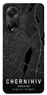Чохол на Oppo A58 4G Chernihiv map фото 1 з 1