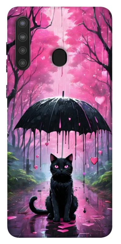 Чохол на Samsung Galaxy A21 Black cat фото 1 з 1