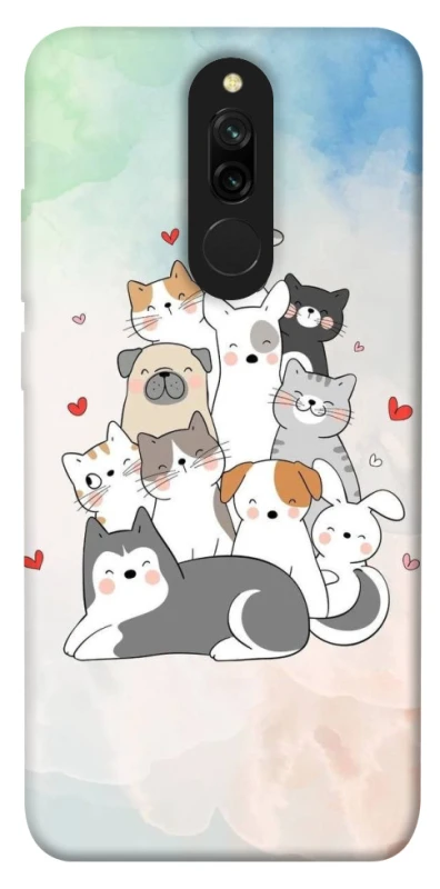 Чохол на Xiaomi Redmi 8 Funny Pets ver.2 фото 1 з 1