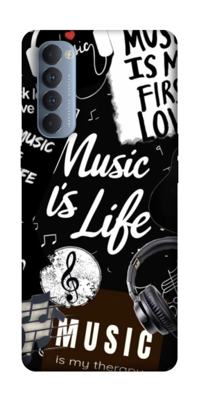 Чохол на Oppo Reno 4 Pro Music is Life фото 1 з 1
