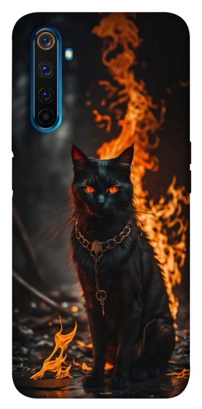 Чохол на Realme 6 Pro Вогняний кіт фото 1 з 1