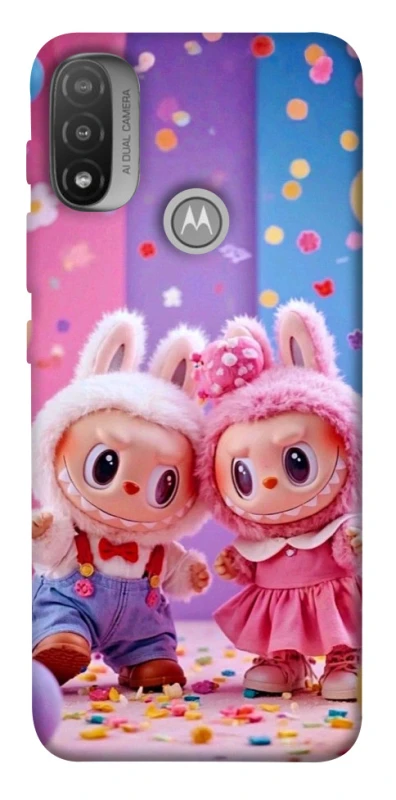 Чохол на Motorola Moto E20 Labubu twins ver.3 фото 1 з 1