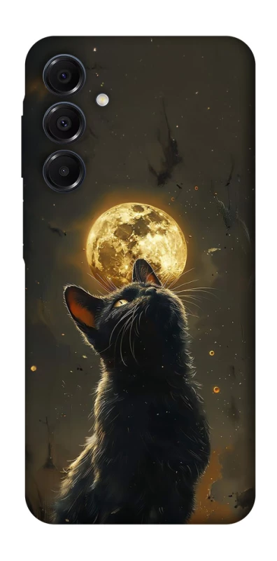 Чохол на Samsung Galaxy A16 4G/5G Кіт під місяцем v2 фото 1 з 1