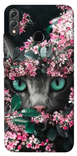 Чехол на Huawei Honor 8X Кот в цветах фото 1 из 1