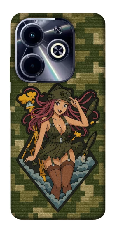 Чохол на Infinix Hot 40i Military Waifu фото 1 з 1