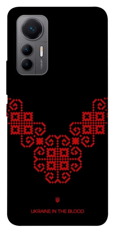 Чохол на Xiaomi 12 Lite Чорно-червона вишиванка фото 1 з 1